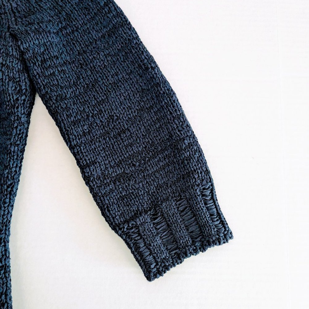 CAROLE LITTLE Women's Knit 3/4 Sleeves Sweater  Size M  Navy  NWOT - Picture 4 of 5